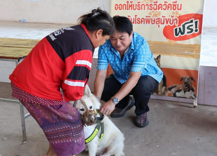 โครงการสัตว์ปลอดโรค คนปลอดภัยจากโรคพิษสุนัขบ้า ณ ชุมชนคำมืดใต้  หมุ่ที่ 14