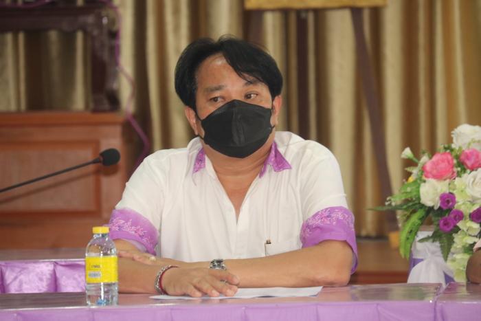 ประชุมเพื่อซักซ้อมและเตรียมความพร้อมในการดำเนินงานโครงการประเพณีรดน้ำขอพรผู้สูงอายุ เนื่องในประเพณีสงกรานต์ ประจำปี ๒๕๖๕